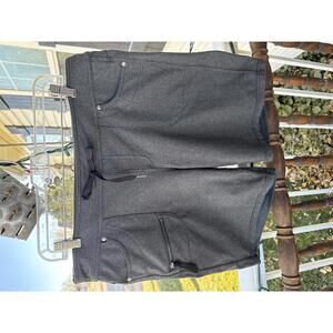 Athleta Women's Gray Activewear Shorts with Zip Pocket, Size Large